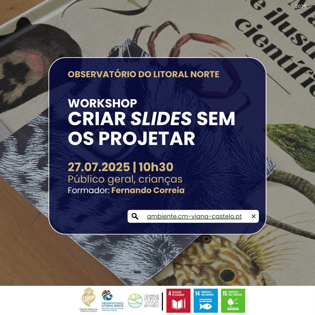 Workshop - Ilustração científica: Criar diapositivos (slides) sem os projetar