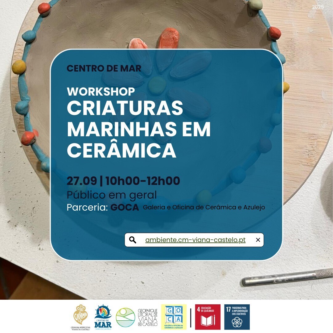  Workshop  - Criaturas Marinhas em Cerâmica