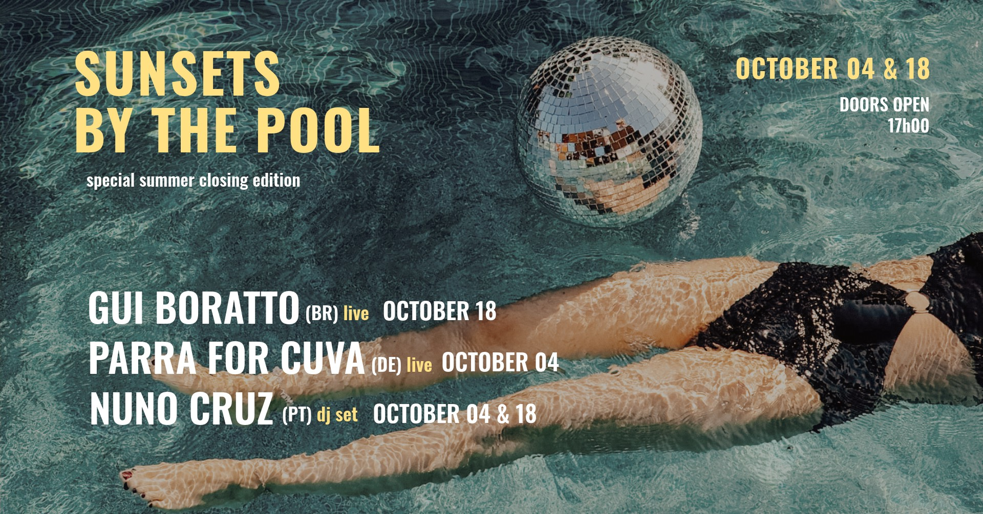 Gui Boratto em edição extra dos “Sunsets by the Pool”