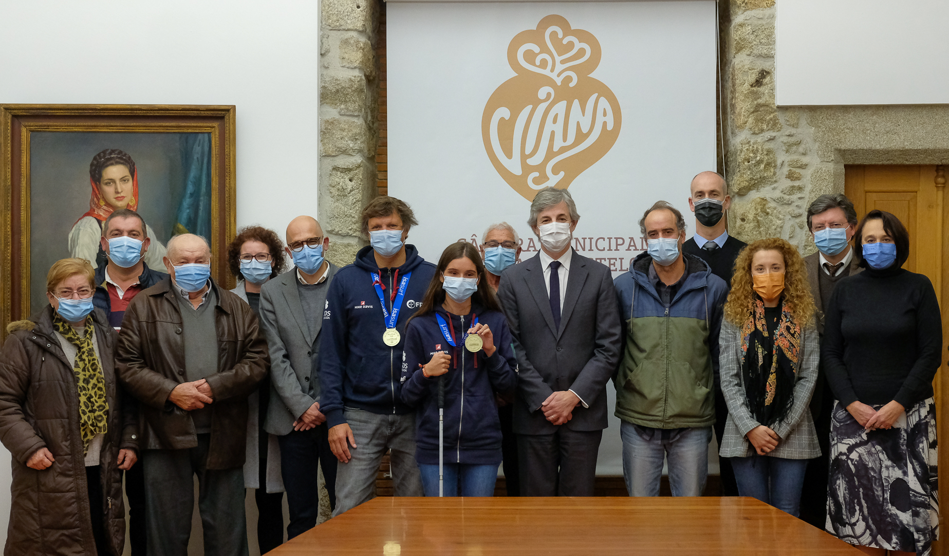 Marta Paço recebida na Câmara Municipal depois da conquista do ouro mundial
