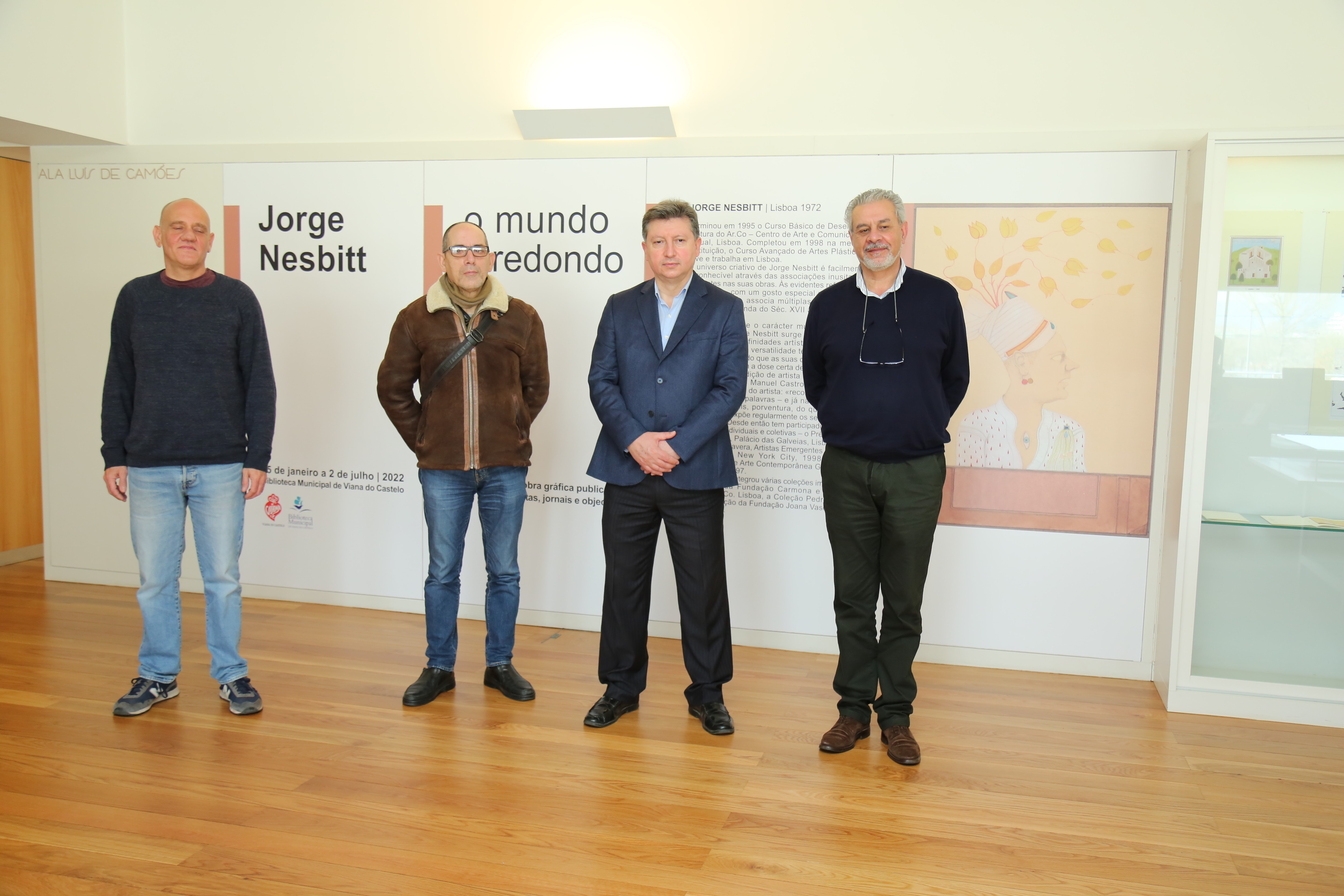 Biblioteca acolhe exposição da obra gráfica “Jorge Nesbitt – o mundo é redondo