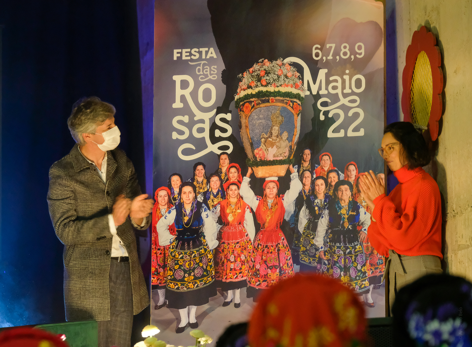 Presidente da Câmara na apresentação do cartaz da Festa das Rosas