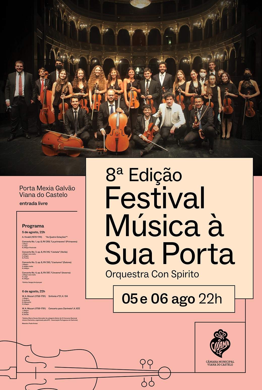 8ª Edição do Festival Música à Sua Porta dias 5 e 6 de agosto com espetáculos de acesso gra...