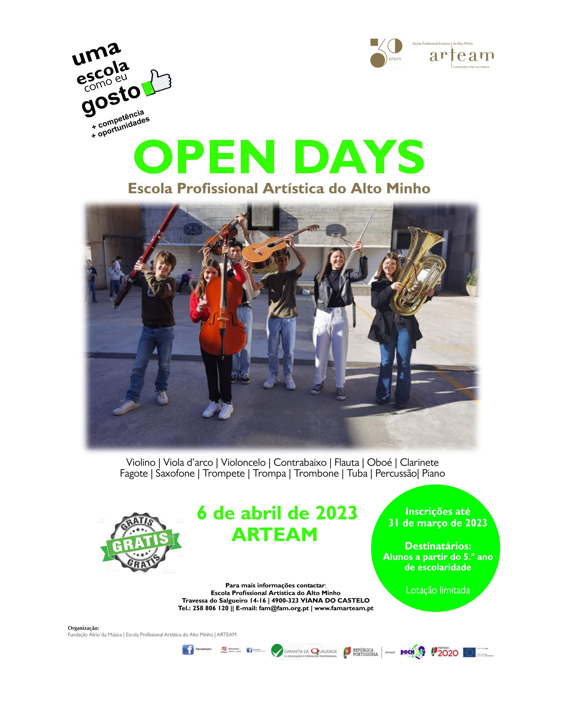 Open Days 2023 – Masterclasses e Momento Musical
