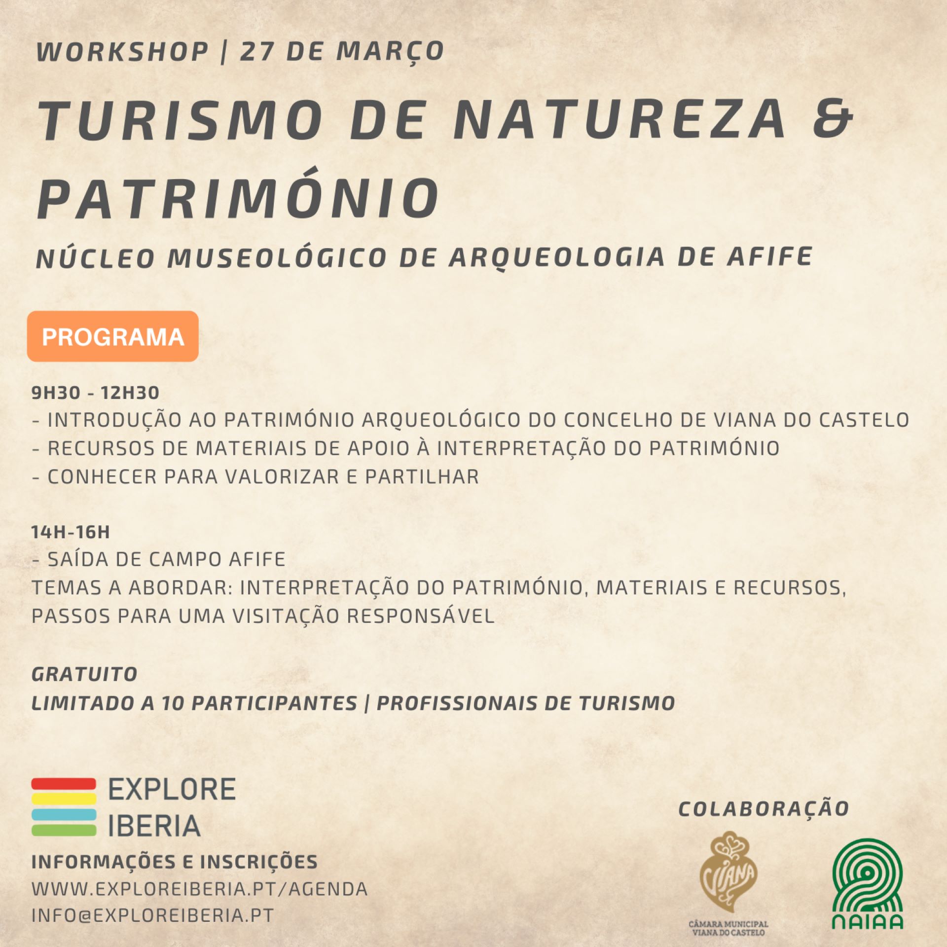 Workshop Turismo de Natureza e Património